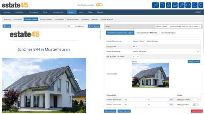 Maklersoftware Expos&eacute; Designer mit Live-Vorschau