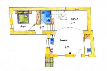 Plan mit Schlafzimmer und Bad im Erdgeschoss / Plan with Downstairs Bedroom and Bathroom