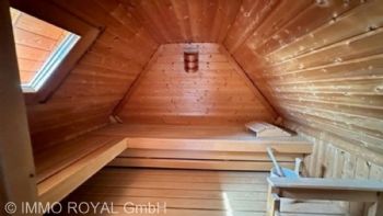 Sauna im Spitzboden