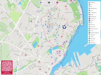 Lageplan mit QR-Code für Umgebungsinformationen  Kiel - Niemannsweg - Lütt Immobilien