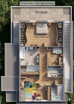 Grundriss Obergeschoss 3 D