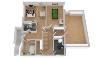 Untergeschoss mit Einliegerwohnung und Gästezimmer/ Hobbyraum